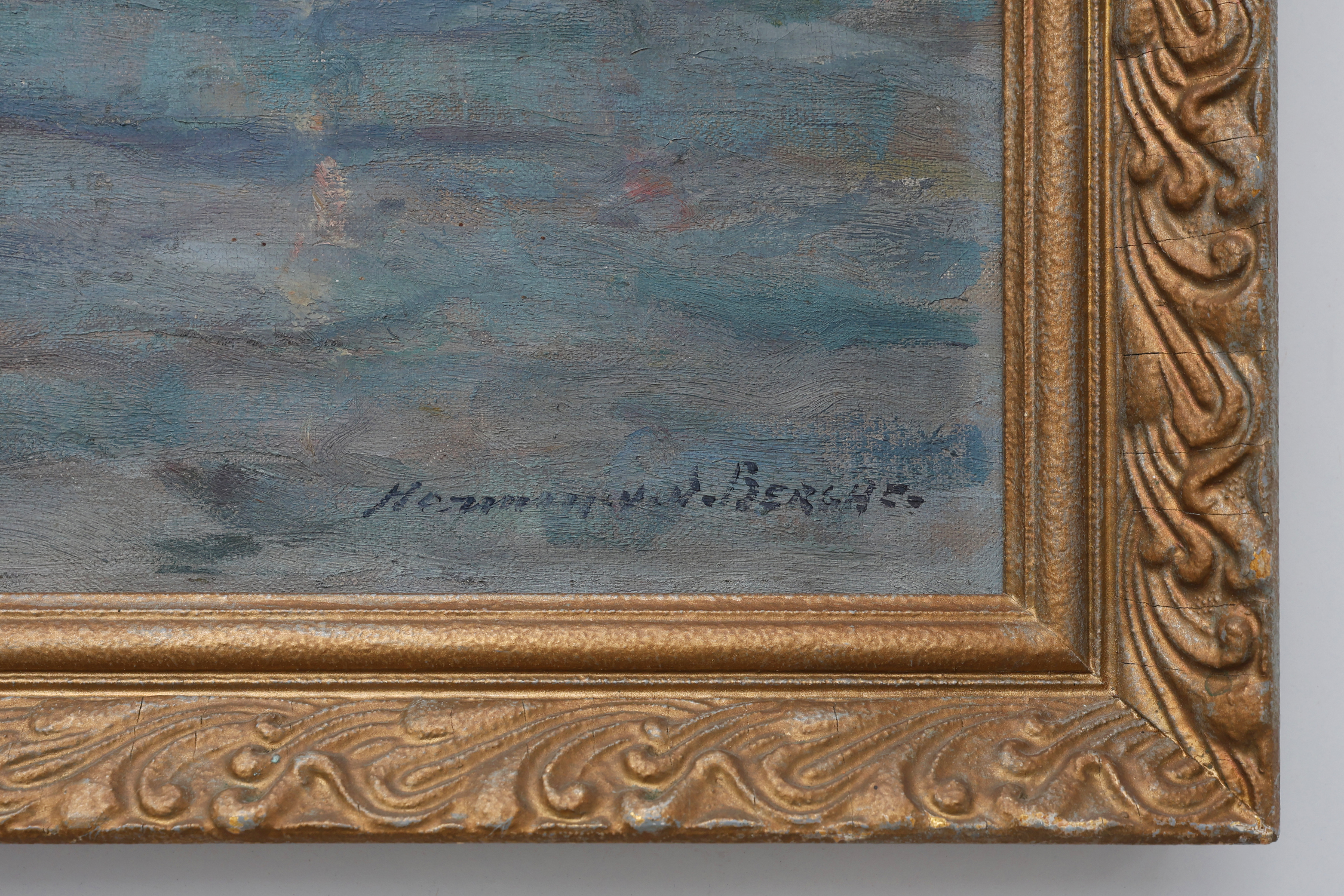 Marine seascape with sailing ships - Herman Van den Berghe, ca. 1900-1920thumbnail